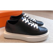 Hermes Haru Women/Men Derby shoes in calfskin Black 2023