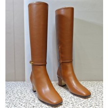 Valentino Heel 4.5cm Tan-Go boots in calfskin leather Brown 2023