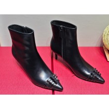 Valentino Heel 8cm Rockstud ankle boots in calfskin Black 2023