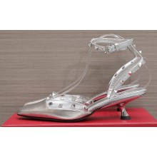 Valentino Heel 5cm Rockstud Couture Pumps in Mirror Silver