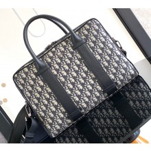 Dior Briefcase Bag in Beige and Black Dior Oblique Jacquard 2023