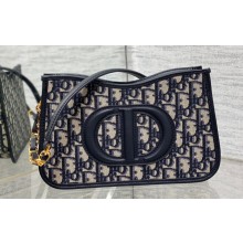 Dior CD Signature Hobo Mini Bag in Blue Dior Oblique Jacquard 2023