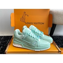 Louis Vuitton women's/men's 1ACRMV LV Trainer Sneaker green 1028-2024