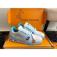 Louis Vuitton women's/men's 1ACRYD LV Trainer Sneaker bleu 1028-2024
