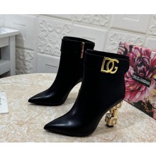 Dolce & Gabbana Heel 10.5cm Logo DG Pop heel ankle boot Black 1028-2024