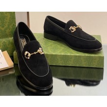 Gucci Horsebit with crystals Jordaan loafers 759918 Suede Black 2023