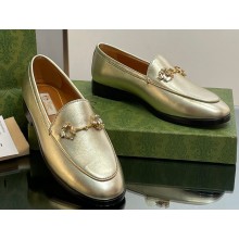 Gucci Horsebit with crystals Jordaan loafers 759918 Leather Gold 2023