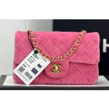 Chanel Wool Tweed Small Classic Handbag A01116 Pink 2023