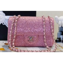 Chanel Strass and Crystal Small Classic Handbag A01116 Pink 2023