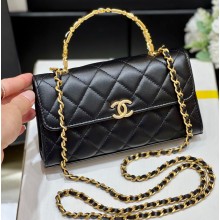 Chanel Phone Holder with Chain AP2946 Black 2023 (ORIGINAL QUALITY)