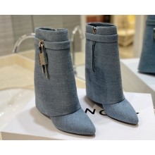 Givenchy Heel 8.5cm Shark Lock ankle boots in washed denim Blue 2023