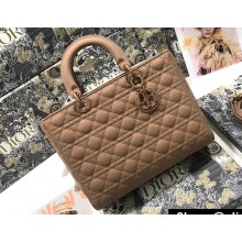 Dior Large Lady Dior Bag in Nude Ultramatte Cannage Calfskin