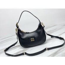 Miu Miu Leather hobo bag 5BC161 Black