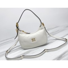 Miu Miu Leather hobo bag 5BC161 White