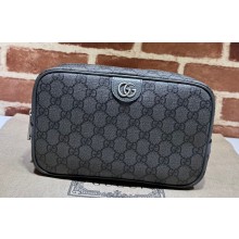 Gucci avoy toiletry case with Web 760019 GG Black