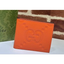 Gucci Jumbo GG leather wallet 739475 Orange