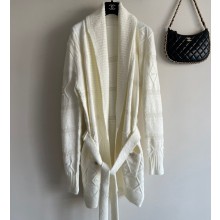 Chanel Cashmere, Wool & Silk Cardigan P74524 White 2023