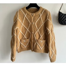 Chanel Coco Neige Cashmere & Silk Jacket P74370 Beige 2023