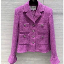 Chanel Wool & Silk Tweed Jacket Pulm 2023