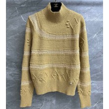 Chanel Cashmere, Wool & Silk Pullover P74526 Beige 2023