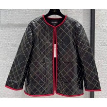 Chanel Quilting Coat Black/Red 2023