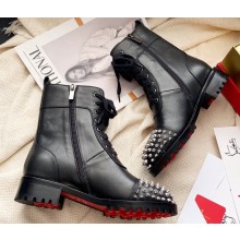 Christian Louboutin 3cm Spike-embellished TS Croc Low boots leather CL21 Studded Black 2023