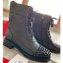 Christian Louboutin 3cm Spike-embellished TS Croc Low boots leather CL23 Black 2023