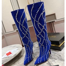 Christian Louboutin Heel 10cm Astrilarge Botta Pika Boots Blue 2023