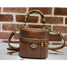 Gucci Mini bamboo shoulder bag 760200 leather Brown 2023