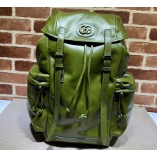 Gucci Backpack with tonal Double G 725657 Leather Green 2023