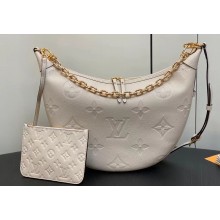 Louis Vuitton Monogram Empreinte Leather Loop Hobo Bag M46739 Cream 2023