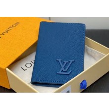 Louis Vuitton Cowhide leather Pocket Organizer Wallet M82806 Atlantic Blue 2023