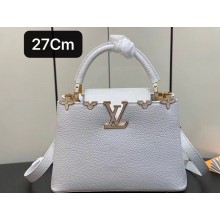 Louis Vuitton Taurillon leather Capucines BB Flower Crown Bag M23331 Crème Nacre 2023