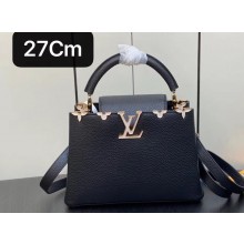Louis Vuitton Taurillon leather Capucines BB Flower Crown Bag M23263 Black 2023