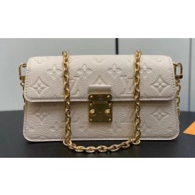 Louis Vuitton Monogram Empreinte leather Wallet On Chain Métis Bag M82836 Cream 2023