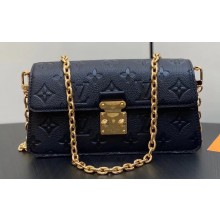 Louis Vuitton Monogram Empreinte leather Wallet On Chain Métis Bag M82637 Black 2023