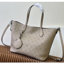 Louis Vuitton Mahina perforated calfskin leather Blossom MM Bag M21852 Galet Beige 2023