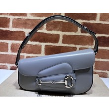 Gucci Horsebit 1955 small shoulder bag 764155 leather Gray