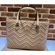 Gucci GG Marmont large tote bag 739684 matelassé chevron leather Beige 2024