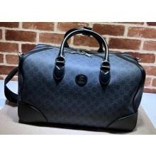 Gucci GG canvas Duffle bag with Interlocking G 696014 Black 2023
