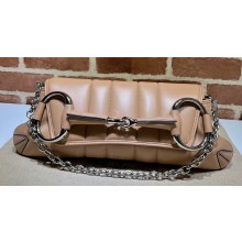 Gucci Horsebit Chain medium shoulder bag 764255 quilted leather Beige