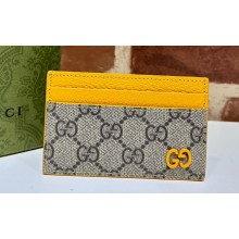 Gucci Card case with GG detail 768248 Beige/Yellow