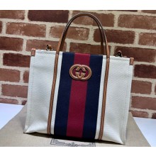 Gucci Small Interlocking G tote bag 727728 White cotton canvas 2024