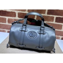 Gucci Small duffle bag with tonal Double G 725701 Leather Gray 2023