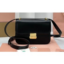 Miu Miu Leather shoulder bag 5BD254 Black 2023