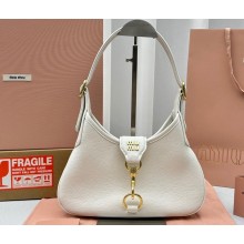 Miu Miu Madras Leather Hobo bag 5BC157 White 2023