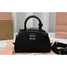 Miu Miu Leather top-handle bag 5BP085 Black 2023