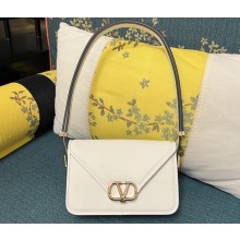 Valentino shoulder Letter Small Bag in smooth calfskin White 2023