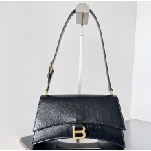 Balenciaga Crush Small Sling Bag in paper calfskin Black/Gold 2023