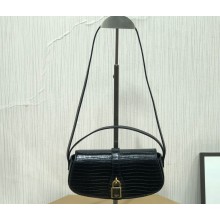 Celine CLUTCH ON STRAP TABOU Bag in lizard calfskin Black